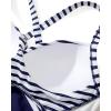 imageSUUKSESS Women Wrap Cut Out One Piece Swimsuit High Waisted Monokini Bathing Suit02 White Blue Stripe