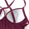 imageSUUKSESS Women Wrap Cut Out One Piece Swimsuit High Waisted Monokini Bathing Suit02 Wine Red