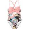 imageSUUKSESS Women Wrap Cut Out One Piece Swimsuit High Waisted Monokini Bathing SuitPinkMulticolor