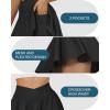 imageSUUKSESS Womens Pleated Tennis Skirt Crossover High Waisted Mesh Golf Skorts3 Black