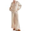 imageSUUKSESS Women 2 piece Fall outfits Matching Lounge Set Waffle Knit Sweater setsApricot