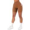 imageSUUKSESS Women Cross Workout Shorts with Pockets 5quot High Waist Booty Biker ShortCoffee Brown