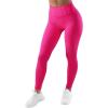 imageSUUKSESS Women No Front Seam Buttery Soft Leggings Ruched High Waist Yoga Pants54 Recycled Hot Pink