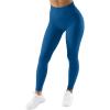 imageSUUKSESS Women No Front Seam Buttery Soft Leggings Ruched High Waist Yoga Pants54 Recycled Royal Blue