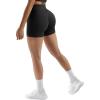 imageSUUKSESS Women No Front Seam Buttery Soft Workout Shorts Ruched High Waisted Tummy Control Gym Shorts1 Recycled Black