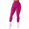 imageSUUKSESS Women Ribbed Seamless Leggings High Waisted Workout Gym Yoga Pants18 Hot Pink