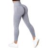 imageSUUKSESS Women Scrunch Butt Lifting Seamless Leggings Booty High Waisted Workout Yoga Pants1 Acid Wash Grey Blue