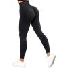 imageSUUKSESS Women Scrunch Butt Lifting Seamless Leggings Booty High Waisted Workout Yoga PantsUpgrade Black