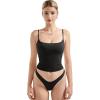 imageSUUKSESS Women Sexy Square Neck Tank Top Summer Y2K Going Out Basic Cami Shirt01 Black
