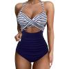 02 White Blue Stripe