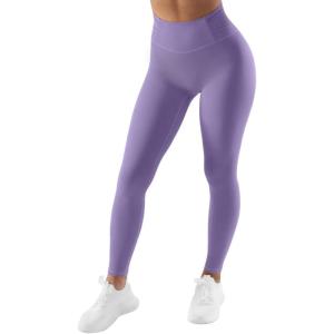 imageSUUKSESS Women No Front Seam Buttery Soft Leggings Ruched High Waist Yoga Pants54 Recycled Light Purple
