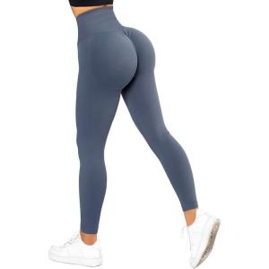 imageSUUKSESS Women Scrunch Butt Lifting Seamless Leggings Booty High Waisted Workout Yoga Pants1 Upgrade Blue