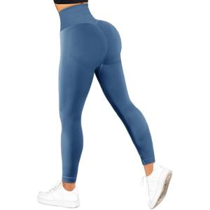 imageSUUKSESS Women Scrunch Butt Lifting Seamless Leggings Booty High Waisted Workout Yoga Pants2 Navy Blue