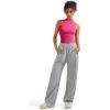 imageSUUKSESS Women Double Lined Going Out Trendy Crop Tops Ruched Sleeveless ShirtsHot Pink