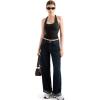 imageSUUKSESS Women Halter Tank Tops Double Lined Backless Y2K Trendy Going Out TopsBlack