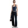 imageSUUKSESS Women Halter Tank Tops Double Lined Backless Y2K Trendy Going Out TopsNavy Blue
