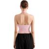 imageSUUKSESS Women Halter Tank Tops Double Lined Backless Y2K Trendy Going Out TopsPink