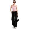imageSUUKSESS Women Halter Tank Tops Double Lined Backless Y2K Trendy Going Out TopsPink