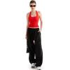 imageSUUKSESS Women Halter Tank Tops Double Lined Backless Y2K Trendy Going Out TopsRed