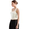 imageSUUKSESS Women Halter Tank Tops Double Lined Backless Y2K Trendy Going Out TopsWhite