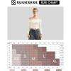 imageSUUKSESS Women Off Shoulder Double Lined Long Sleeve Shirts Basic Going Out TopsPearl