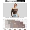 imageSUUKSESS Women Off Shoulder Long Sleeve Shirts Double Lined Fitted Crop TopsLake Blue