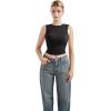 imageSUUKSESS Women Sexy Backless Tank Top Going Out Double Lined Y2k Basic Crop Tops01 Black