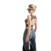 imageSUUKSESS Women Sexy Backless Tank Top Going Out Double Lined Y2k Basic Crop Tops01 Brown