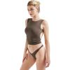 imageSUUKSESS Women Sexy Backless Tank Top Going Out Double Lined Y2k Basic Crop Tops01 Brown
