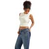 imageSUUKSESS Women Sexy Backless Tank Top Going Out Double Lined Y2k Basic Crop Tops01 Cream White