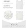 imageSUUKSESS Women Sexy Backless Tank Top Going Out Double Lined Y2k Basic Crop Tops01 Cream White