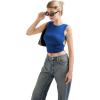 imageSUUKSESS Women Sexy Backless Tank Top Going Out Double Lined Y2k Basic Crop Tops01 Hemp Blue