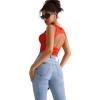 imageSUUKSESS Women Sexy Backless Tank Top Going Out Double Lined Y2k Basic Crop Tops01 Red