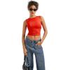imageSUUKSESS Women Sexy Backless Tank Top Going Out Double Lined Y2k Basic Crop Tops01 Red