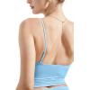 imageSUUKSESS Women Sexy Deep V Neck Sleeveless Fitted Basic Tops Y2K Tank Top CamiBaby Blue