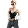 imageSUUKSESS Women Sexy Deep V Neck Sleeveless Fitted Basic Tops Y2K Tank Top CamiBlack