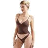 imageSUUKSESS Women Sexy Deep V Neck Sleeveless Fitted Basic Tops Y2K Tank Top CamiBrown