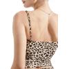 imageSUUKSESS Women Sexy Deep V Neck Sleeveless Fitted Basic Tops Y2K Tank Top CamiCheetah Print