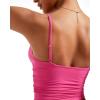 imageSUUKSESS Women Sexy Deep V Neck Sleeveless Fitted Basic Tops Y2K Tank Top CamiHot Pink