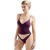 imageSUUKSESS Women Sexy Deep V Neck Sleeveless Fitted Basic Tops Y2K Tank Top CamiViolet