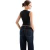 imageSUUKSESS Womens Square Neck Going Out Tank Tops Double Lined Summer Sleeveless Business Casual ShirtBlack