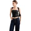 imageSUUKSESS Womens Square Neck Going Out Tank Tops Double Lined Summer Sleeveless Business Casual ShirtBlack