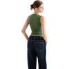 imageSUUKSESS Womens Square Neck Going Out Tank Tops Double Lined Summer Sleeveless Business Casual ShirtGreen