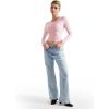 imageSUUKSESS Women Double Lined Fitted Basic T Shirts Crew Neck Long Sleeve Crop TopBlush
