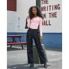 imageSUUKSESS Women Double Lined Fitted Basic T Shirts Crew Neck Long Sleeve Crop TopBlush