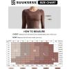 imageSUUKSESS Women Double Lined Fitted Basic T Shirts Crew Neck Long Sleeve Crop TopCheetah