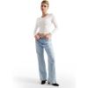 imageSUUKSESS Women Double Lined Fitted Basic T Shirts Crew Neck Long Sleeve Crop TopSnow White