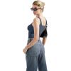 imageSUUKSESS Women Scoop Neck Tank Top Summer Sleeveless Going Out Double Lined Basic Tops01 Navy Blue