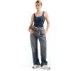 imageSUUKSESS Women Scoop Neck Tank Top Summer Sleeveless Going Out Double Lined Basic Tops01 Navy Blue