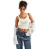 imageSUUKSESS Women Scoop Neck Tank Top Summer Sleeveless Going Out Double Lined Basic Tops01 White